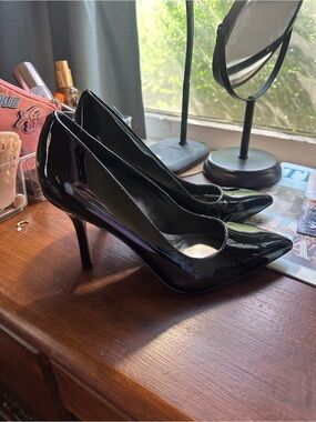 Mix No. 6 Black Patent Pointed-Toe Pumps